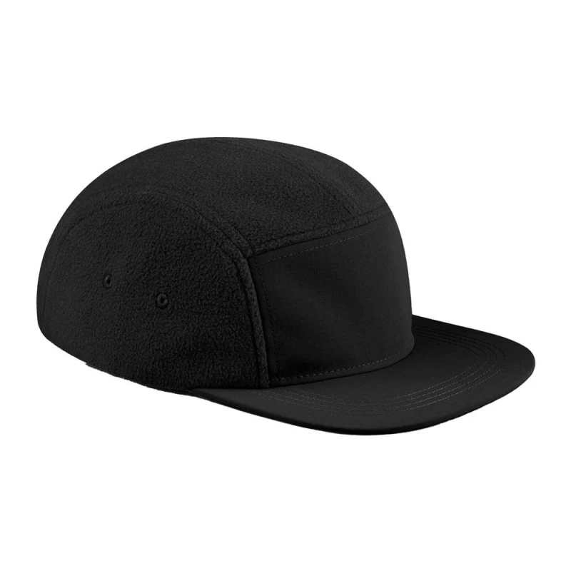 Image of Beechfield Mens Outdoor Fleece Camper Cap in Black Male One Size