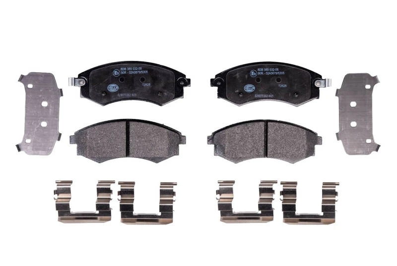 Image of HELLA 8DB 355 032-081 Brake pad set with acoustic wear warning Brake Pad Set,disc brake (402)