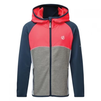 Image of Dare2B Hasty Core Stretch Full Zip Hoodie - DkDnm/NeonPk