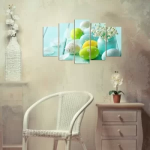 Image of 5MX-117 Multicolor Decorative MDF Painting (5 Pieces)