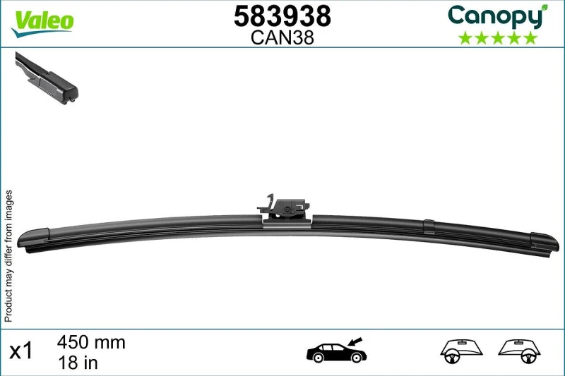Image of Wiper blade VALEO 583938