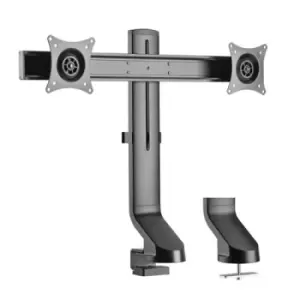 Image of Tripp Lite DDR1727DC Dual-Display Monitor Arm with Desk Clamp and Grommet - Height Adjustable 17 to 27 Monitors