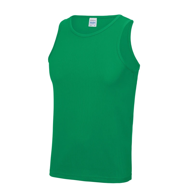 Image of AWDis AWDis Men Just Cool Sports Gym Plain Tank Vest Top in Pale Green Size: Small Pale Green S Male 5054752863296