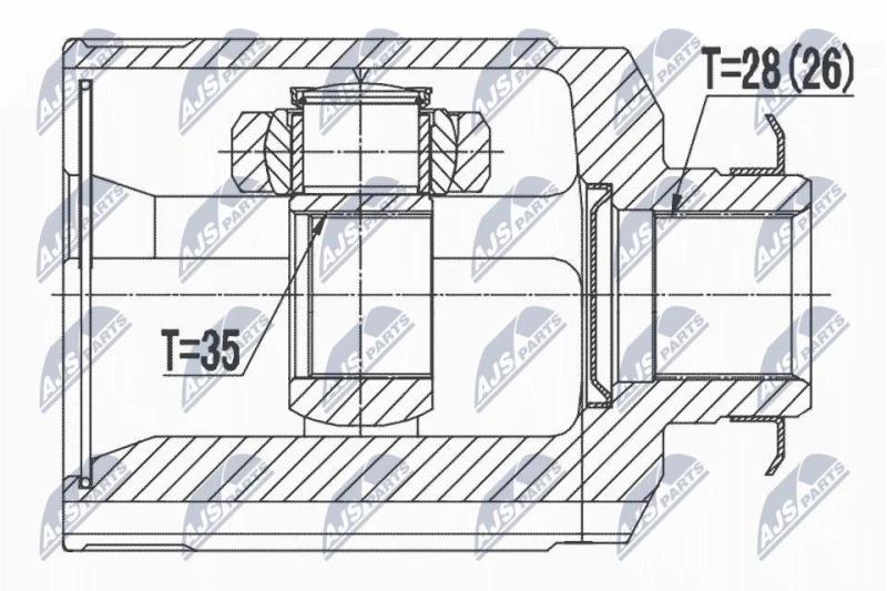 Image of NTY CV joint kit NTY NPW-HY-524