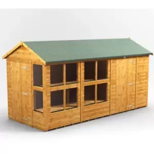 image of 14x6 Power Apex Potting Shed Combi Building including 4ft Side Store