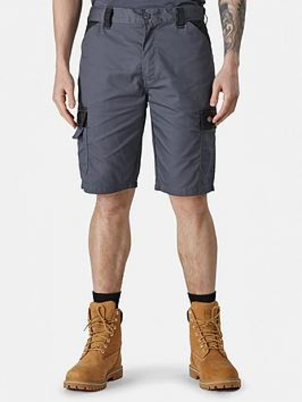 Image of Dickies Mens Everyday Polycotton Buttoned Workwear Cargo Shorts 36 - Waist 36' Slate Grey/Black ED247SH-GRYII-36