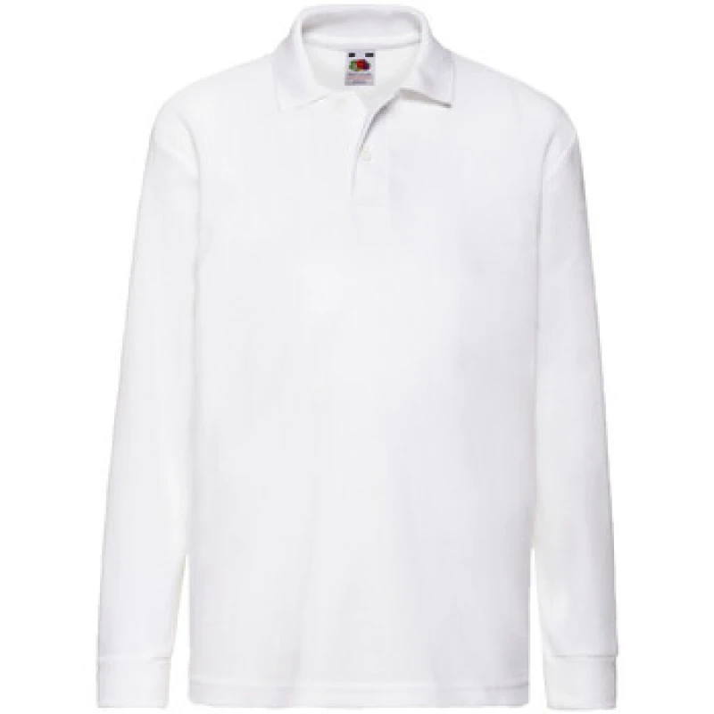 Image of Fruit Of The Loom 65/35 boys's Children's polo shirt in White