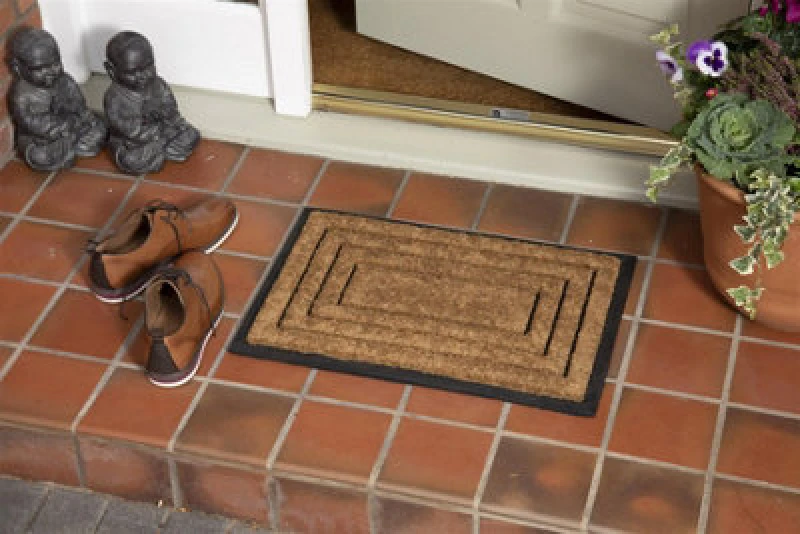 Image of Mud Stopper Chadderton Doormat Rubber Mat Non-Slip 40 X 60 Cm - Small Rectangles