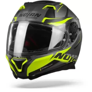 Image of Nolan N87 Miles 88 Flat Lava Grey Yellow M