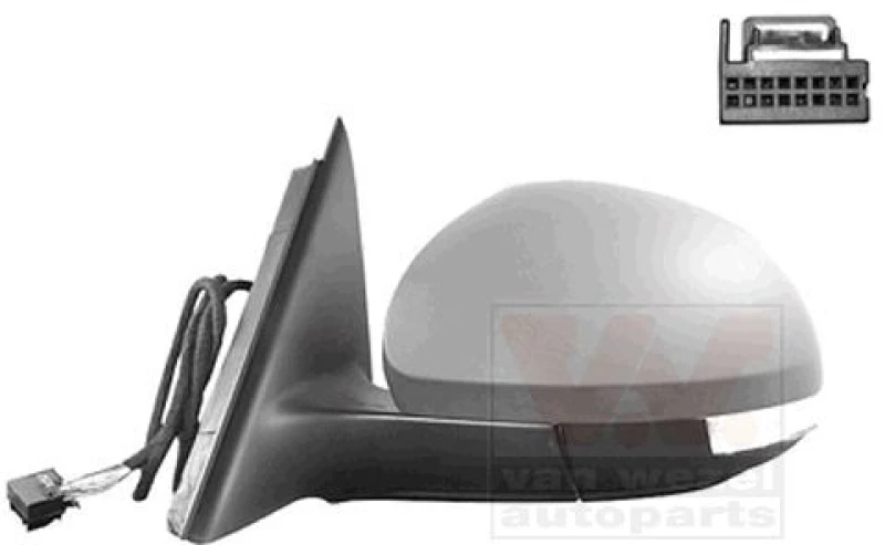 Image of VAN WEZEL Wing mirror VAN WEZEL 7606817