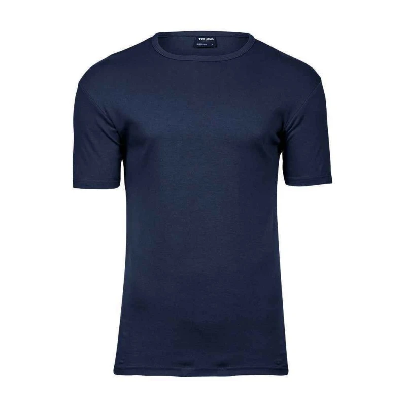 Image of TEE JAYS Mens Interlock T-Shirt in Navy Size: Small Navy Male S