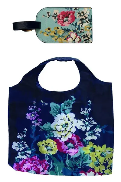 Image of Portico Designs Ltd Joules Camberidge Floral Luggage Tage & Shopper Set Multi