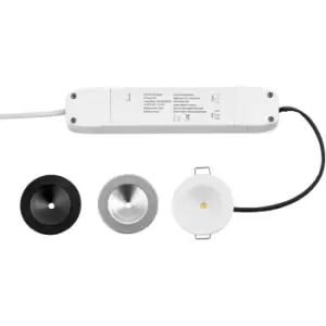 Image of Recessed Emergency Ceiling Guide Light Kit - Daylight White LED - Matt White