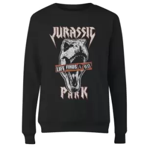 Image of Jurassic Park Rex Punk Womens Sweatshirt - Black - L
