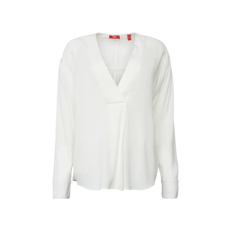 Image of Esprit Womens v-neck blouse Esprit Blanc Female 2XS 994EE1F304_110