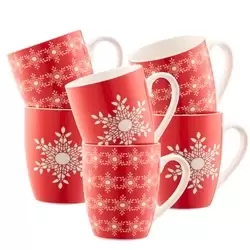 image of Snowflakes 6 Piece Mug Set