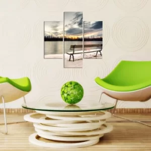 Image of 3MDF-078 Multicolor Decorative MDF Painting (3 Pieces)