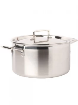 image of Le Creuset 3 Ply Stainless Steel Deep Casserole 24cm