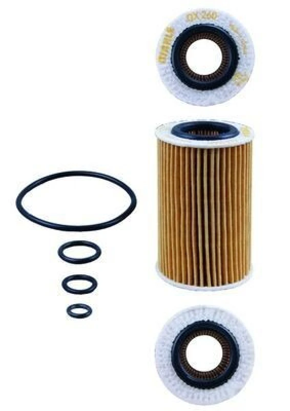 Image of MAHLE OX 260D Oil filter Filter Insert, with gaskets/seals Oil Filter (7)