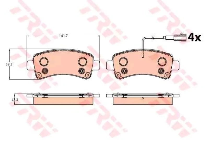 Image of Brake pad set TRW GDB2106
