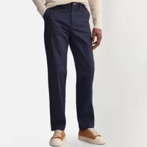 Image of GANT Men Allister Regular Fit Twill Chinos (30-32) Blue