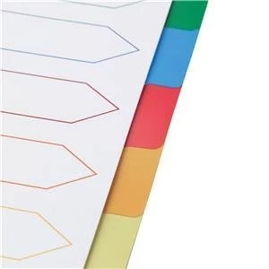 image of 5 Star Elite A4 Extra Wide File Dividers Coloured Tabs