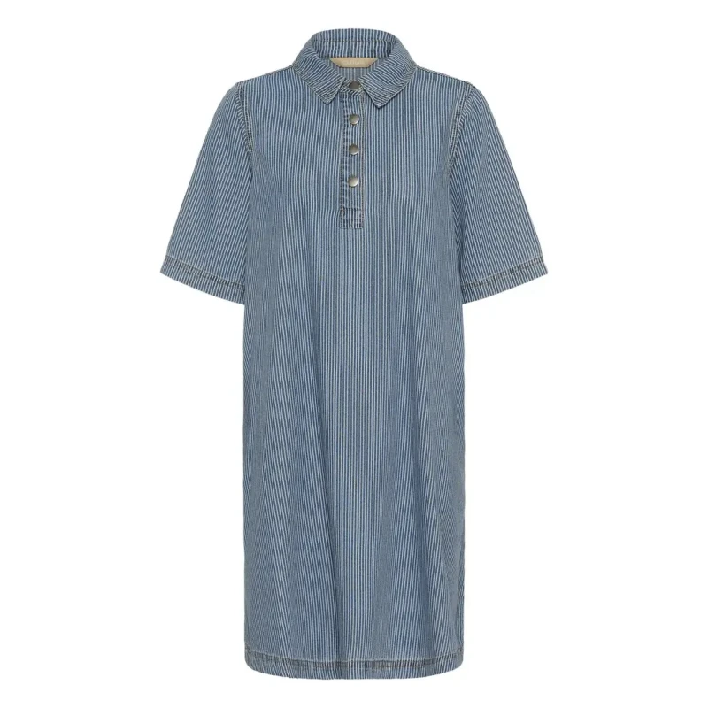 Image of culture Womens short-sleeved dress CULTURE Bleu Female M
