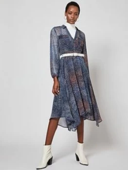 Image of Mint Velvet Marlee Snake Print Midi Dress - Multi