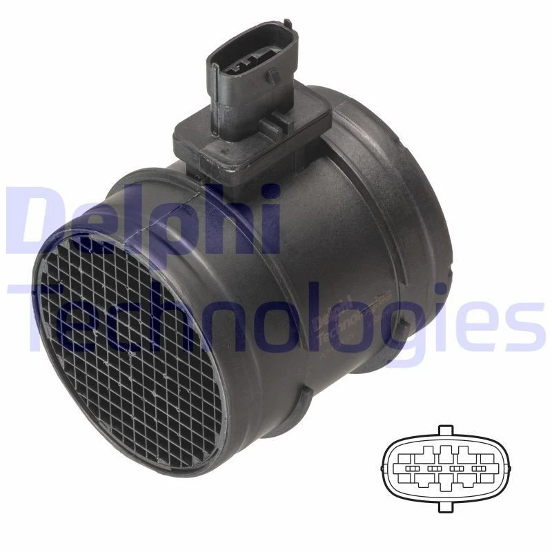 Image of DELPHI Mass air flow sensor DELPHI AF10633-12B1