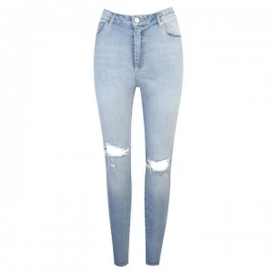 Image of Abrand Hi Skinny Ankle Grazer Jeans - Lonestar