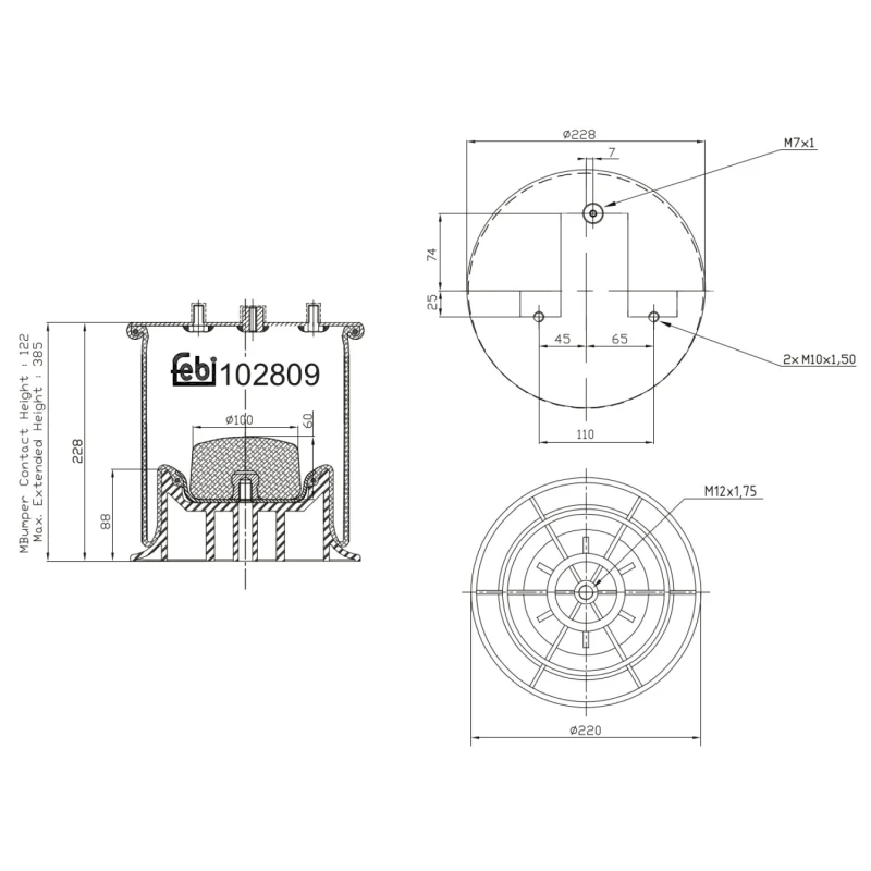 Image of Boot, air suspension FEBI BILSTEIN 102809