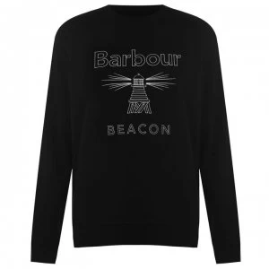 Image of Barbour Beacon Rowan Crew Neck Sweatshirt - Black