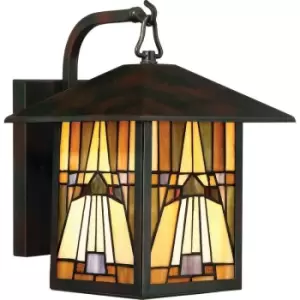 image of Elstead Inglenook Outdoor - 1 Light Outdoor Medium Wall Lantern - Bronze Finish, E27