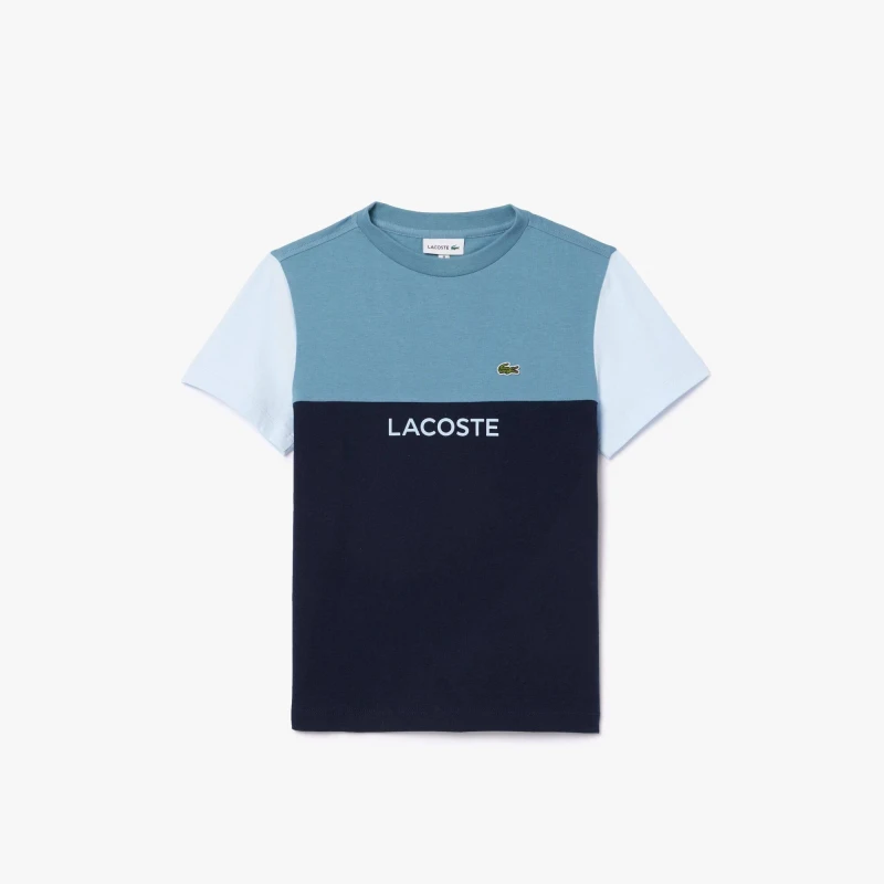 Image of Lacoste Lacoste Logo T-Shirt Juniors - Blue One Size Male