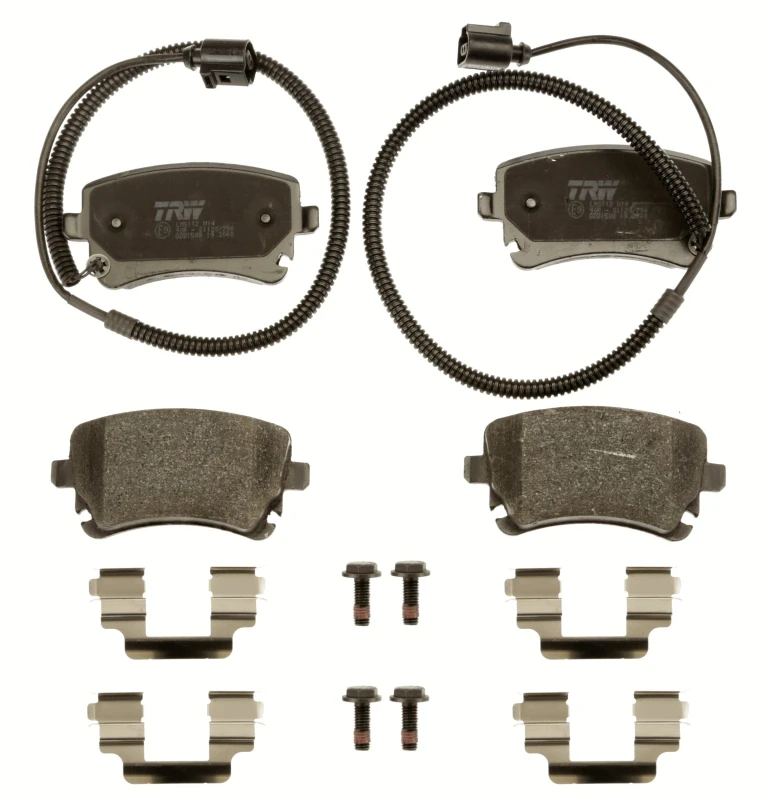 Image of TRW GDB1508 Brake pad set incl. wear warning contact, with brake caliper screws Brake Pad Set,disc brake (402)