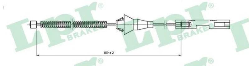Image of LPR Handbrake cable LPR C1660B