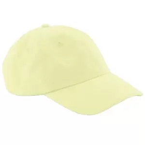 image of Beechfield Unisex Low Profile 6 Panel Dad Cap (Pack of 2) (One Size) (Pastel Lemon)