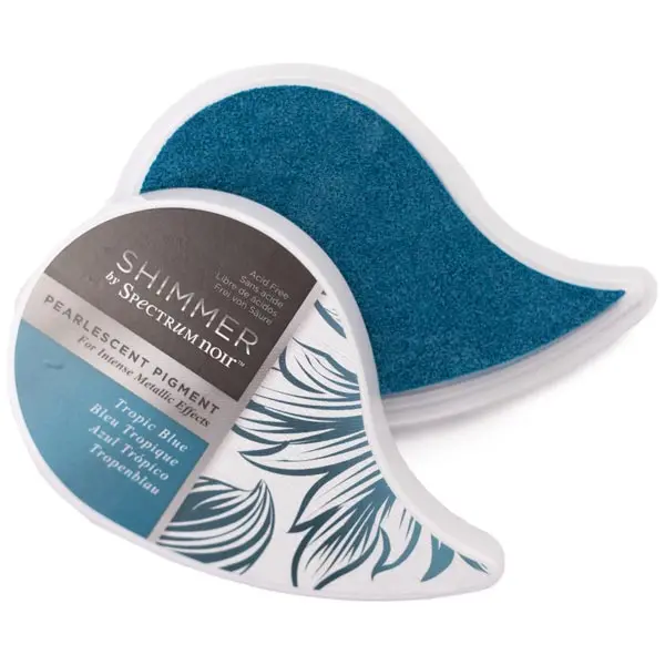 Image of Crafter's Companion Spectrum Noir Shimmer Pearl Pigment Ink Pad Tropic Blue