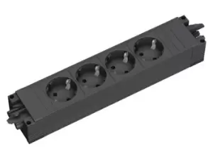 image of Bachmann 336.604 power extension 4 AC outlet(s) Black