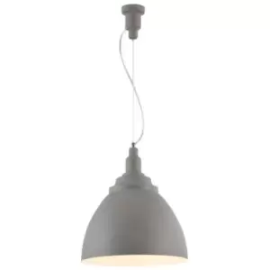 image of Bellevue Dome Ceiling Pendant Lamp Grey, 1 Light, E27