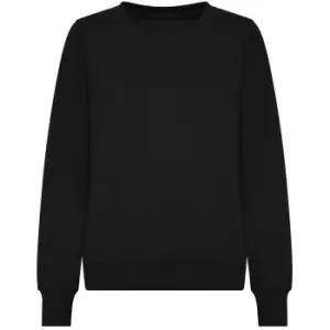 image of Awdis Womens/Ladies Sweatshirt (L) (Deep Black)