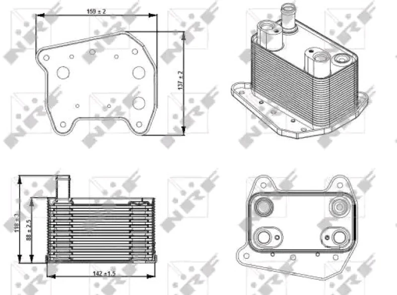 Image of NRF 31276 Oil Cooler Aluminium Oil Cooler,engine oil (469)