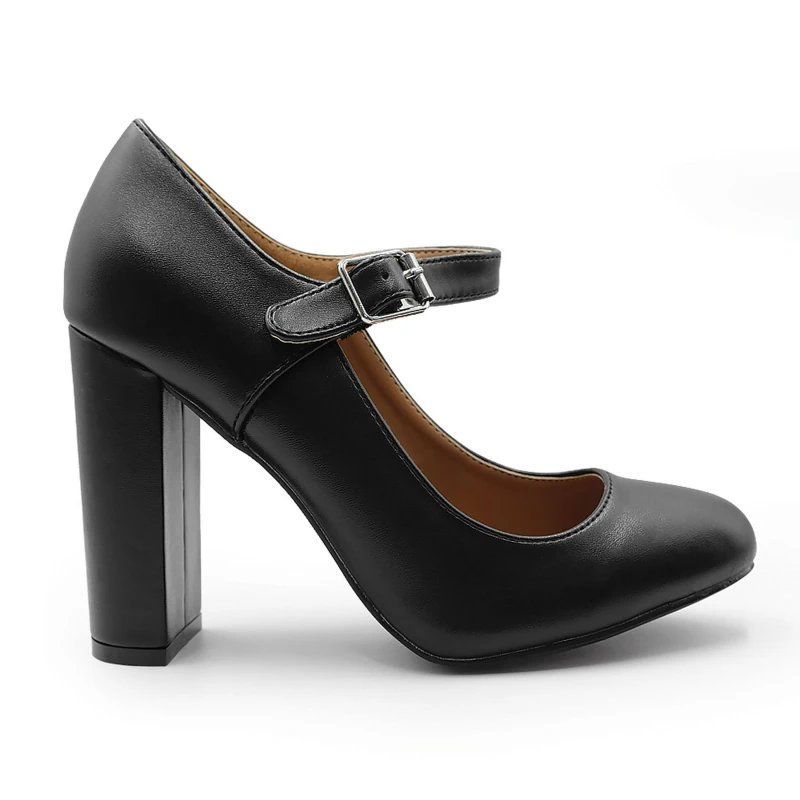 Image of Where's That From 'Michelle' Block High Heel Pump Black