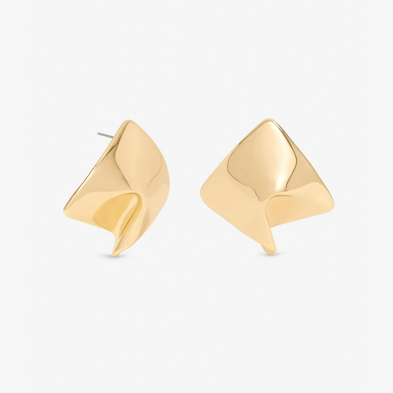 Image of Mood Gold Plated Liquid Earrings Gold female One Size