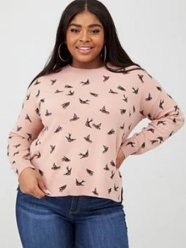 image of Oasis Curve Tajo Bird Shirt - Natural, Size 18, Women