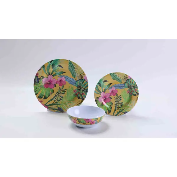 Image of Waterside 12Pc Hawaiian Melamine Dinner Set 6257