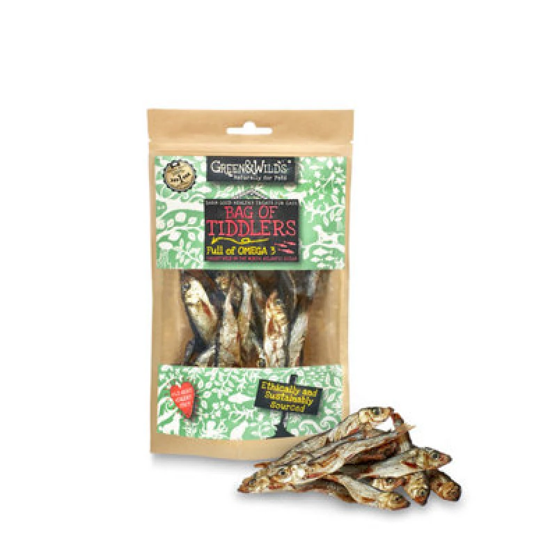 Image of Green & Wilds Bag of Tiddlers Cat Treats 40g Brown