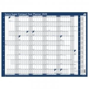 image of Sasco 2020 Super Compact Year Planner Unmounted 400x285mm Ref 2410103