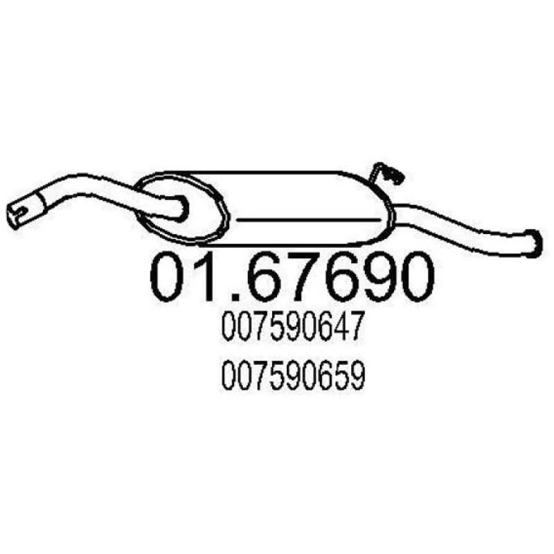 Image of MTS 01.67690 Rear silencer End Silencer (3437)