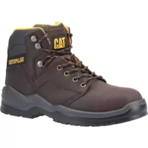Image of Caterpillar Mens, Mens Striver Leather Safety Boots (10 UK) (Brown/Yellow)